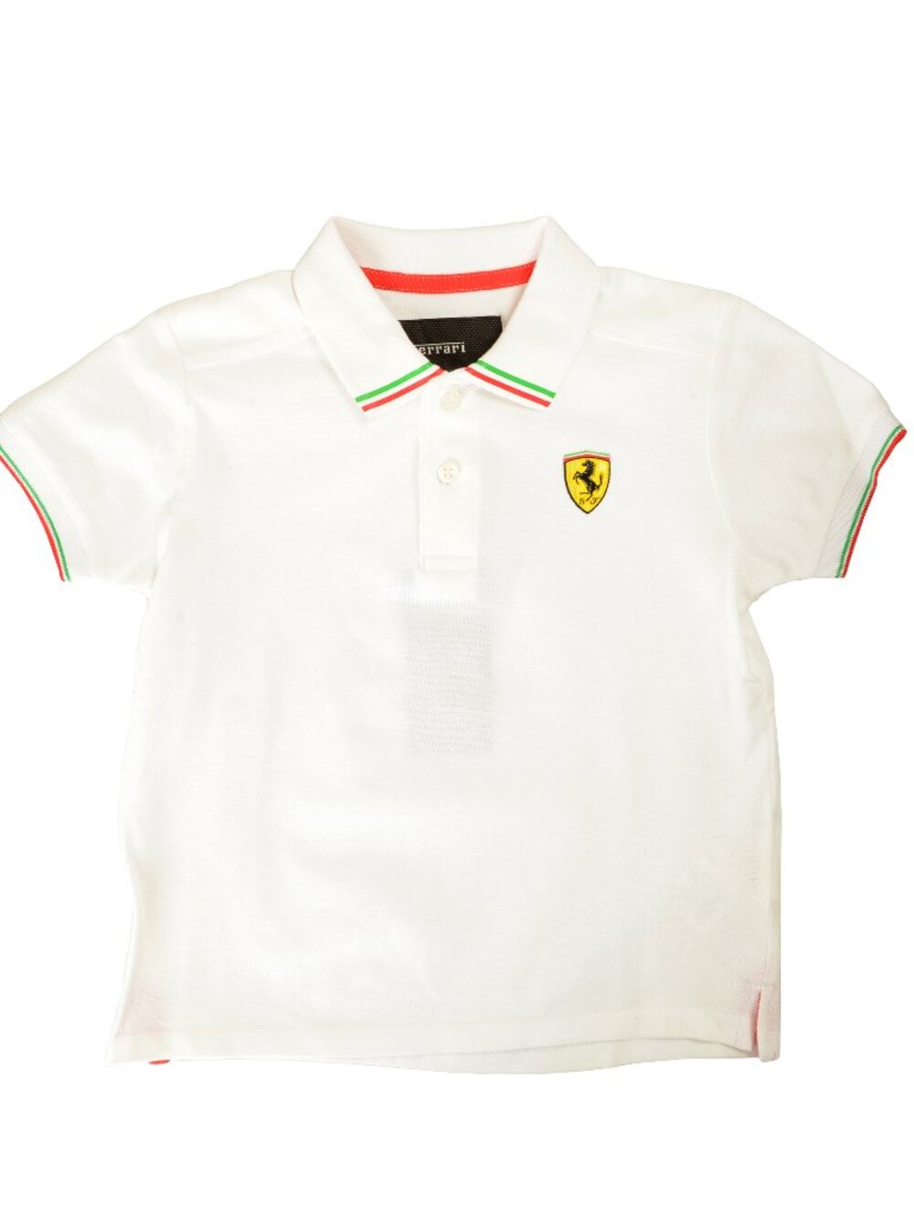 Scuderia Ferrari Kid "Ita Flag Piquet" Short Sleeve Polo Shirt Sz 5/6 Years